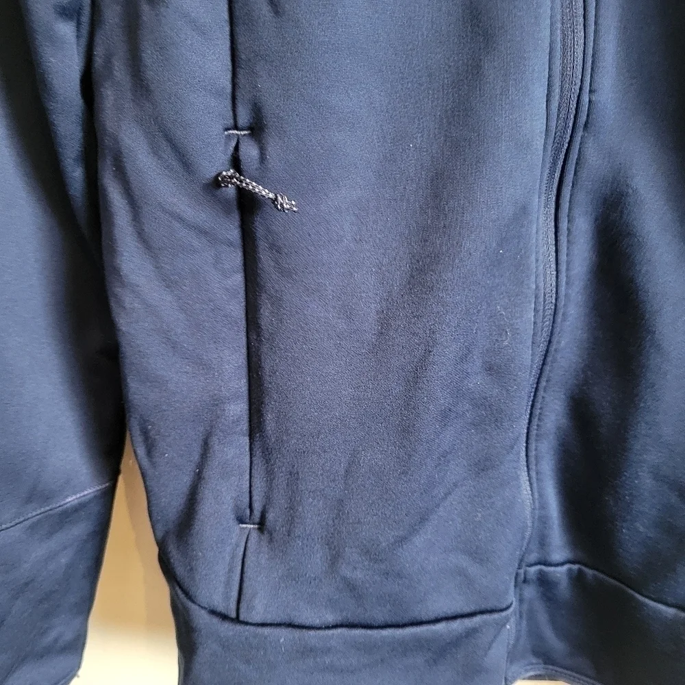 Salomon Full Zip Sweatshirt Fleece Lined Blue Long Sleeve M Medium